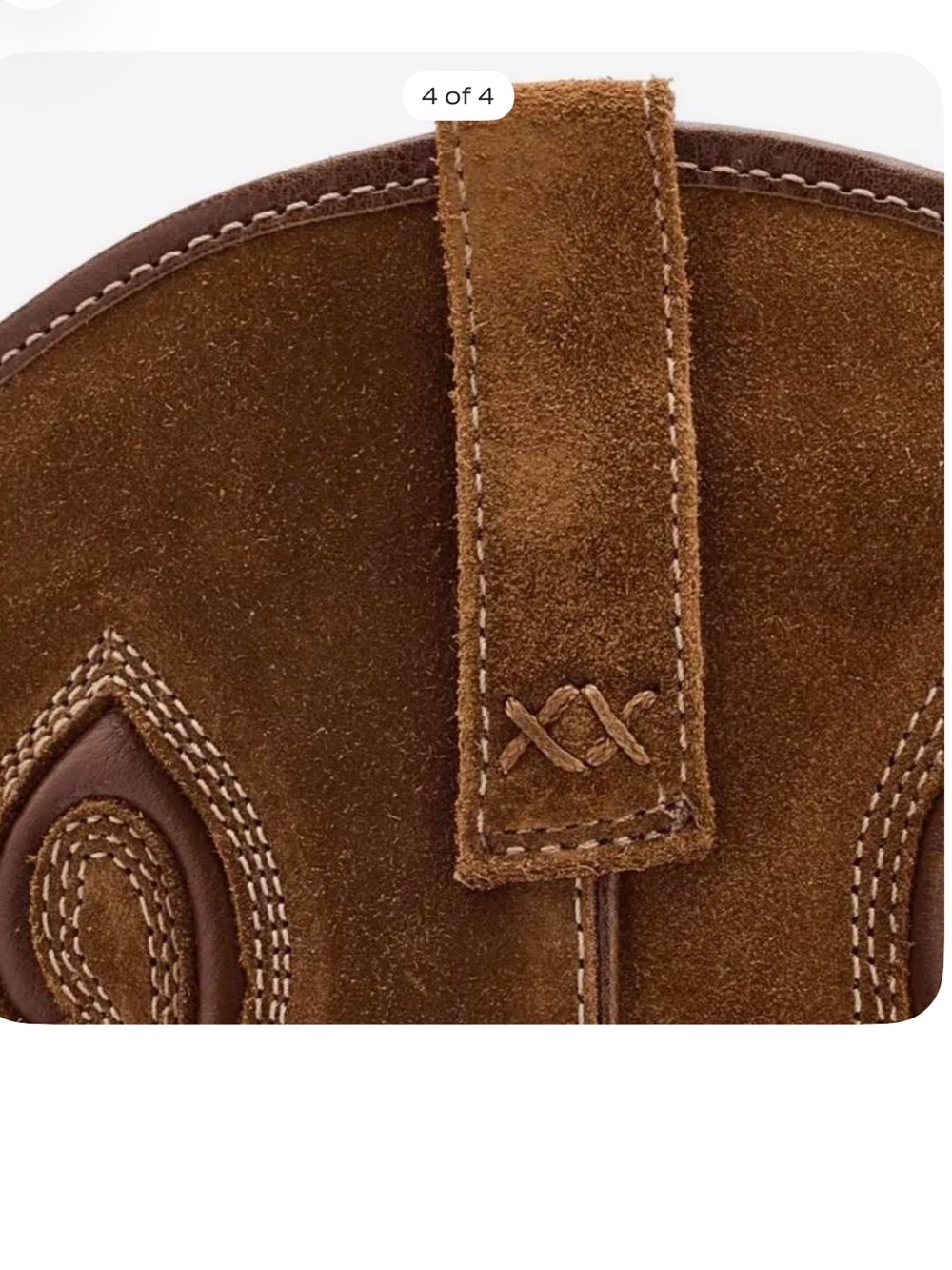 Free People Two-Tone Brown/Tan Western Block Heel Boot - Picture 4 of 4